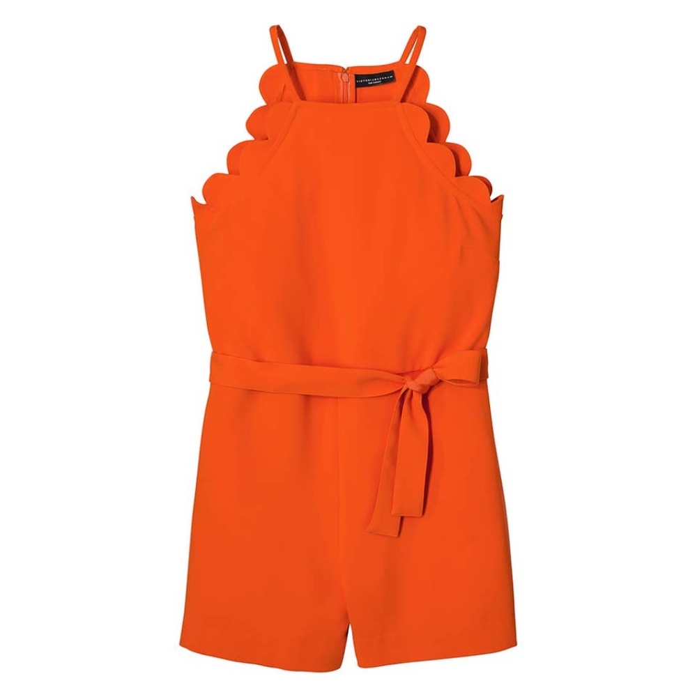 Victoria Beckham for Target Orange Romper w/pockets